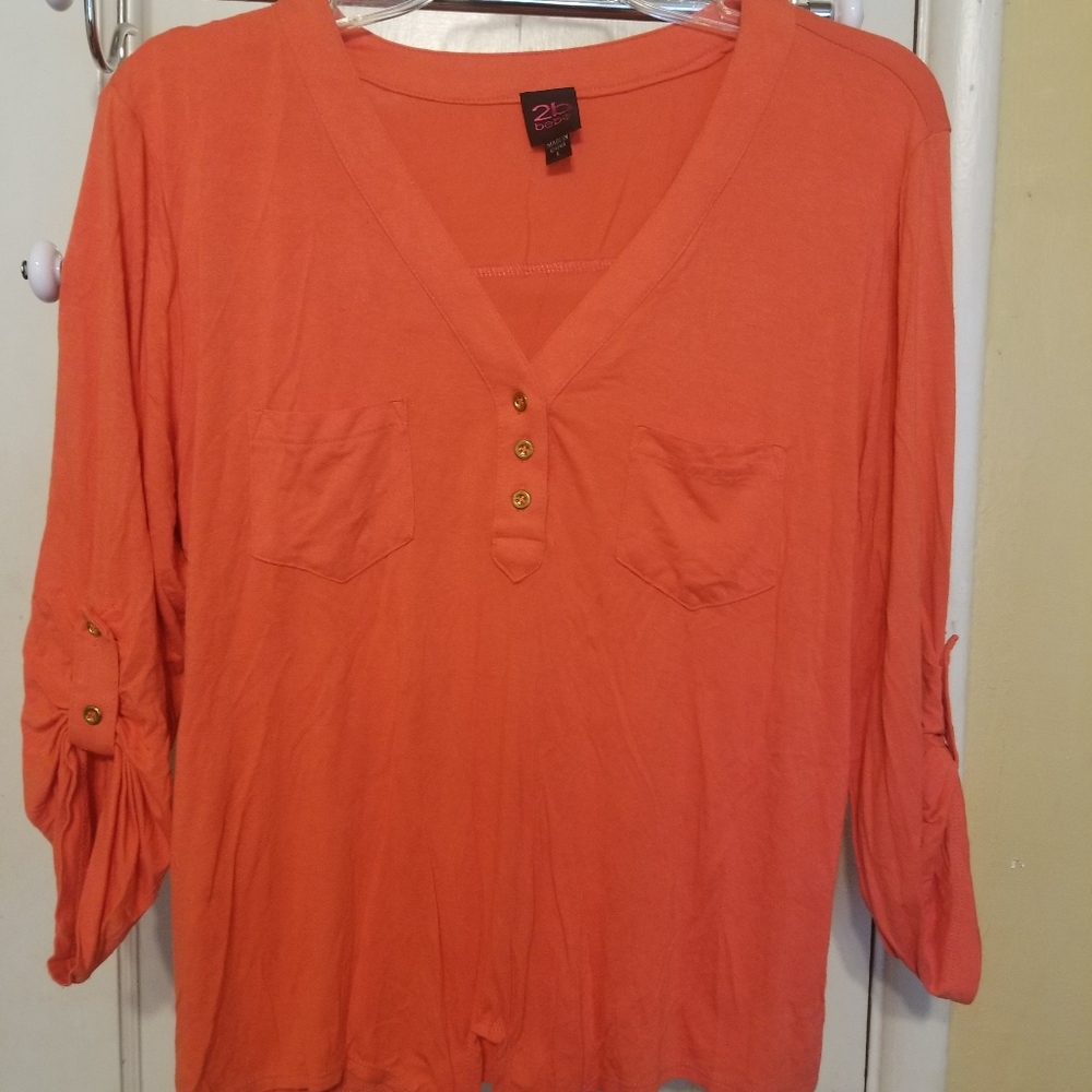 Tie front top sz L
